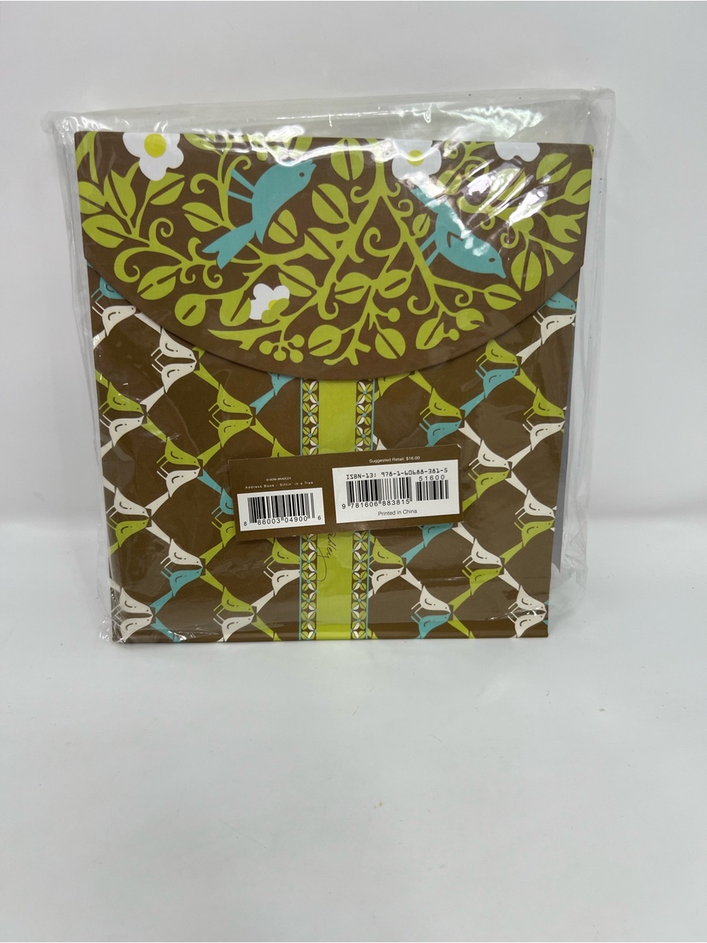Vera Bradley Address Book Sittin In A Tree New Unused Birds Greek Teal White